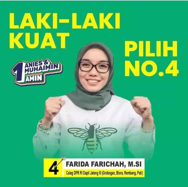 Ilustrasi Farida Farichah saat jadi caleg. [Instagram]
